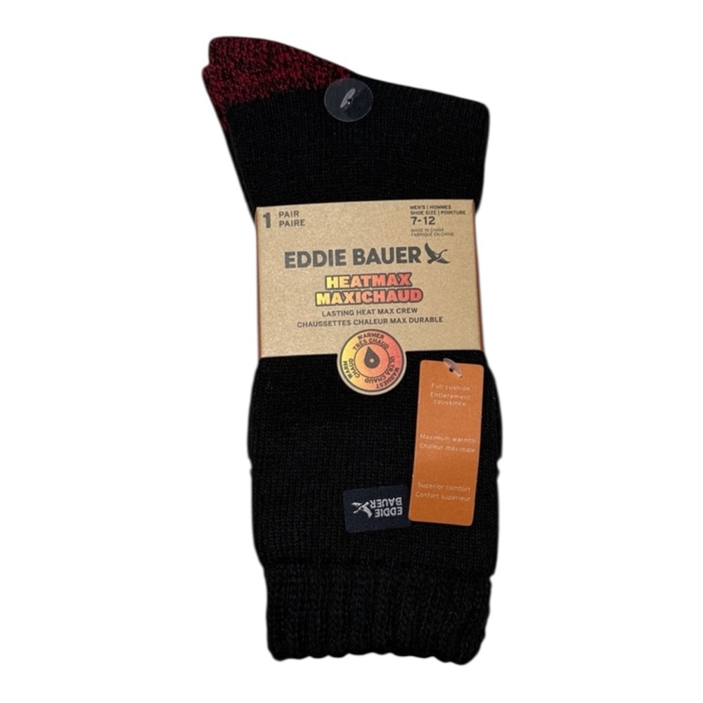 Eddie Bauer Heatmax lasting heat crew socks, Men’s 3 Pairs